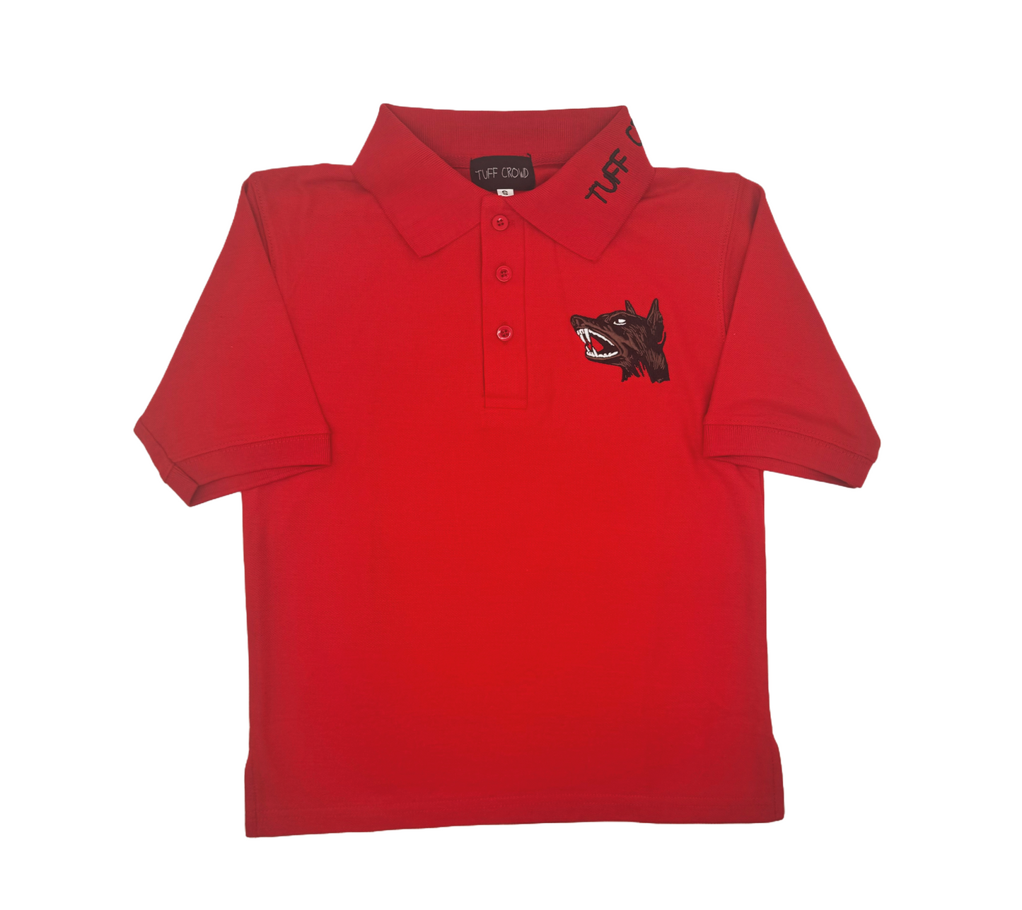 Kids Tuff Crowd Collared T-Shirt ( Red )