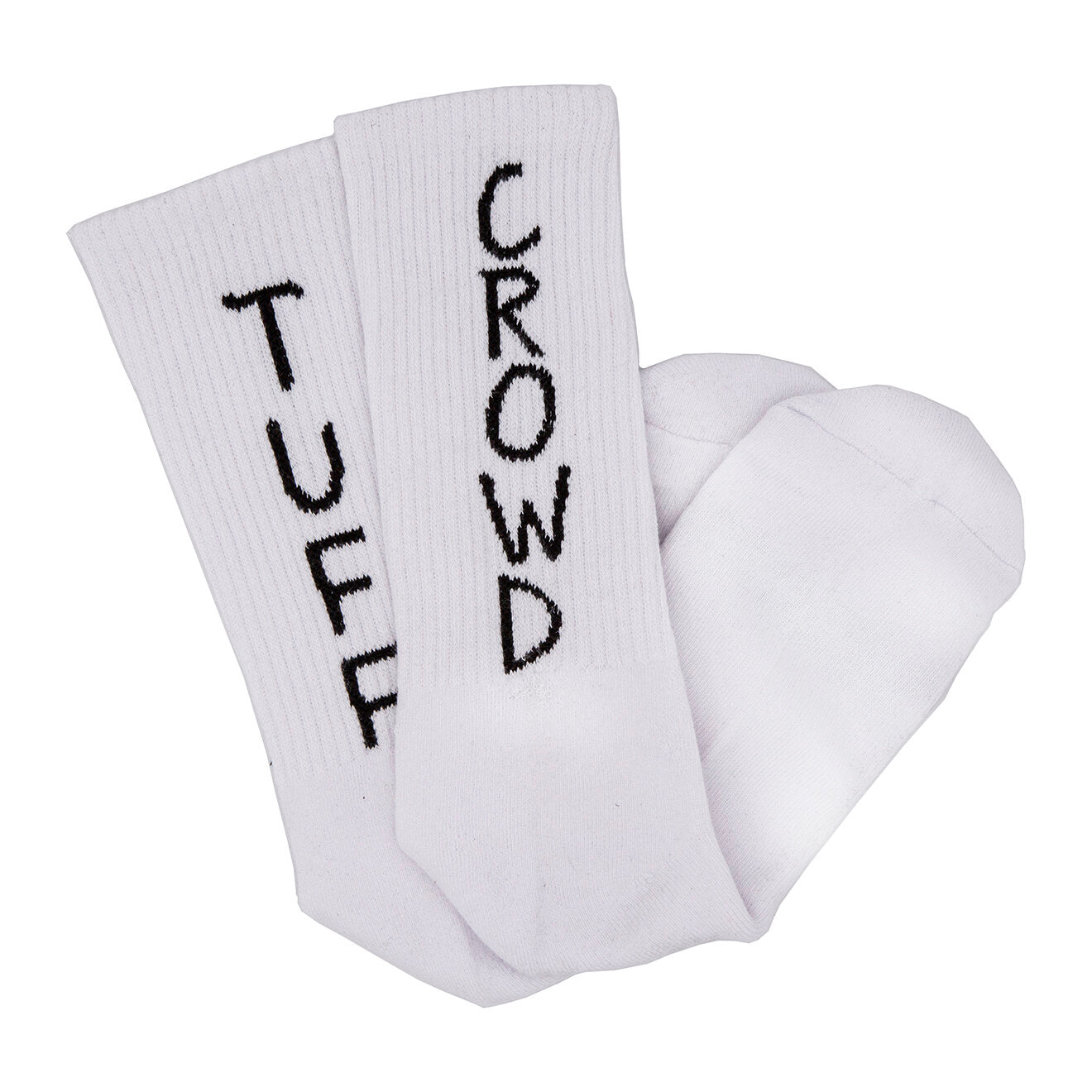 "TUFF CROWD" SOCKS- WHITE