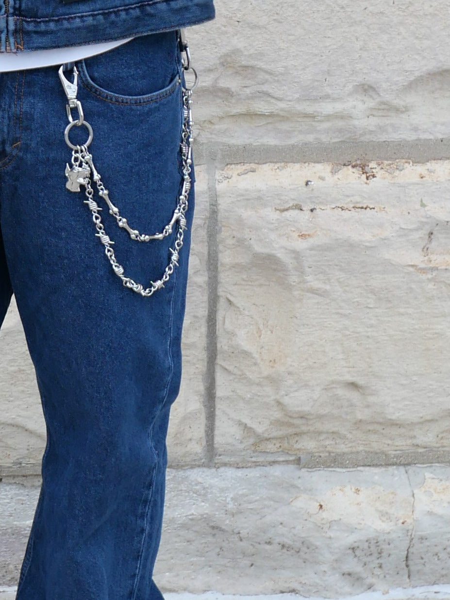 Silver Tuff Crowd Double Jean Chain
