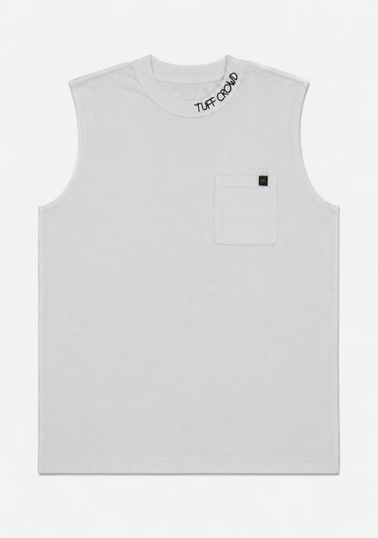 Tuff Crowd Cut Off Tank (WHITE)