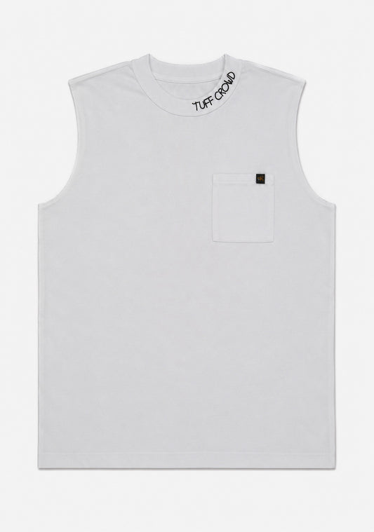 Tuff Crowd Cut Off Tank (WHITE)