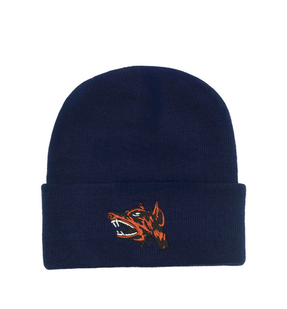 Blue beware beanie