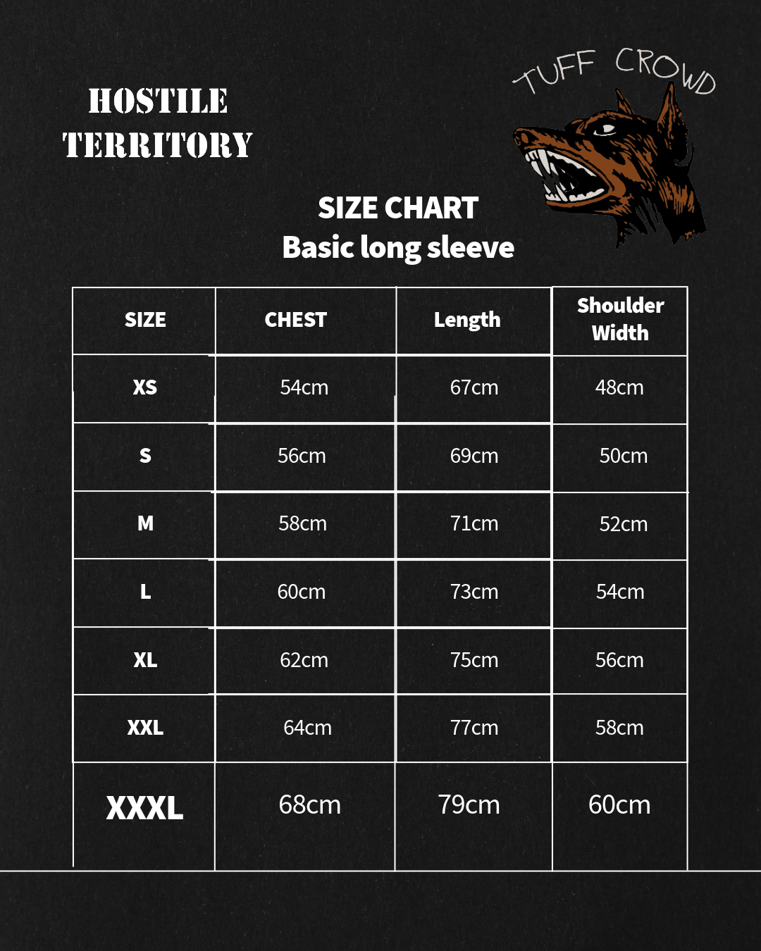 "HOSTILE" BLACK INSIDE OUT LONG SLEEVE TEE