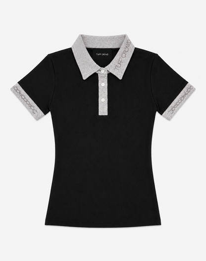 Black Woman’s slim fit polo shirt