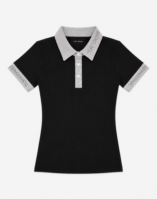 Black Woman’s slim fit polo shirt