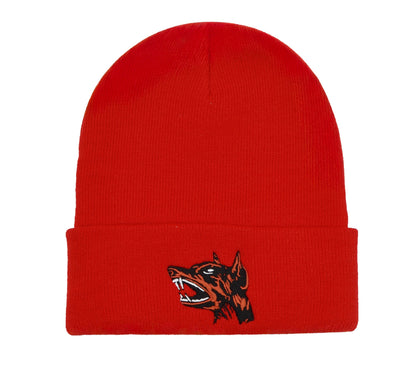 Red beware beanie