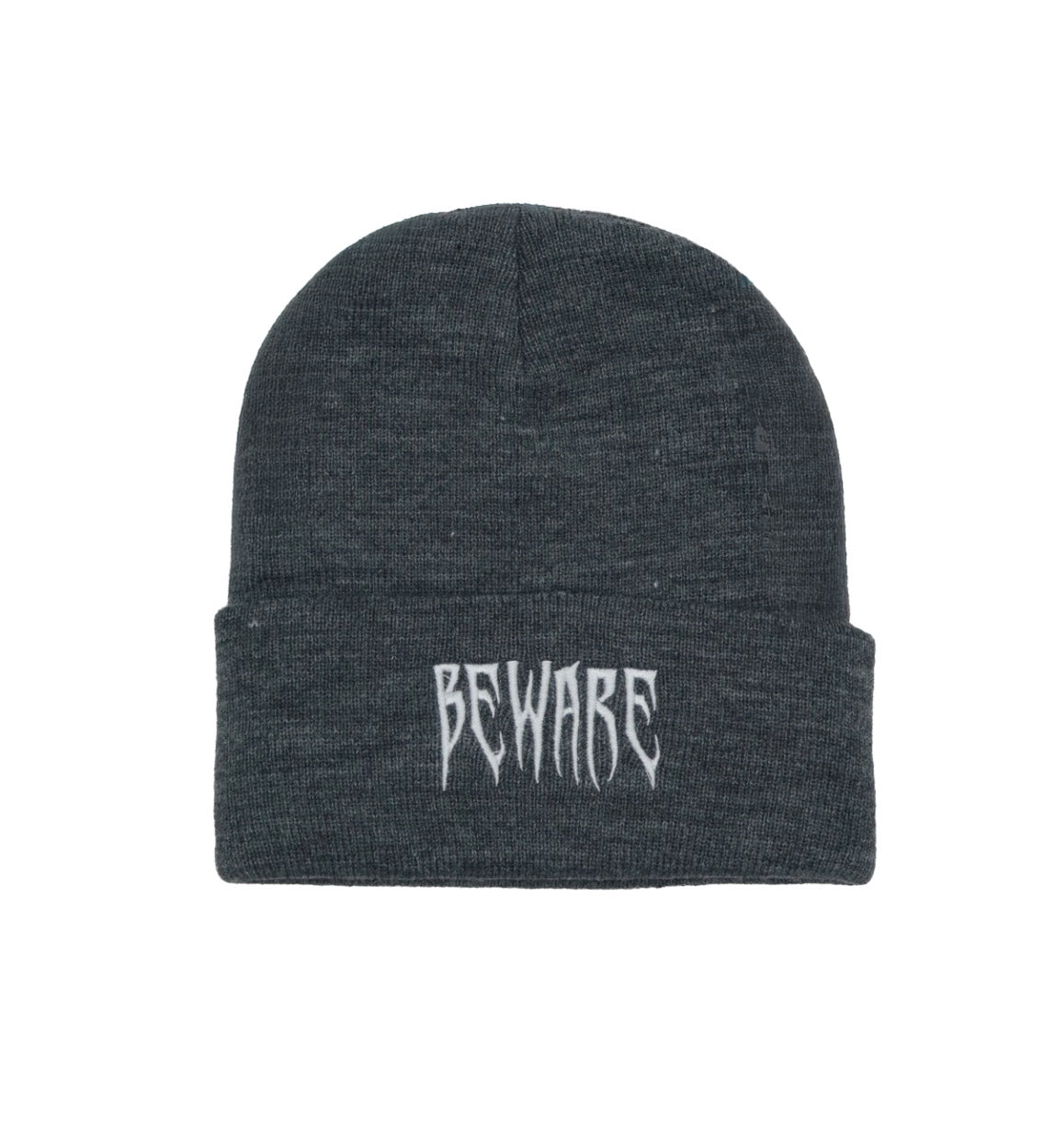 Grey beware beanie