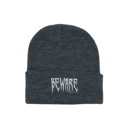 Grey beware beanie
