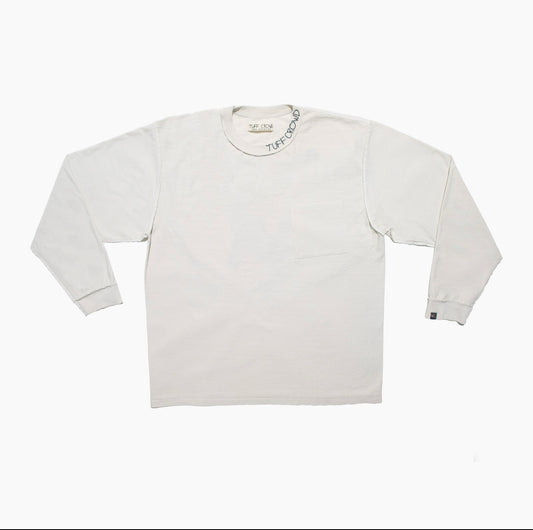 "HOSTILE'' INSIDE OUT LONG SLEEVE OFF-WHITE SHIRT
